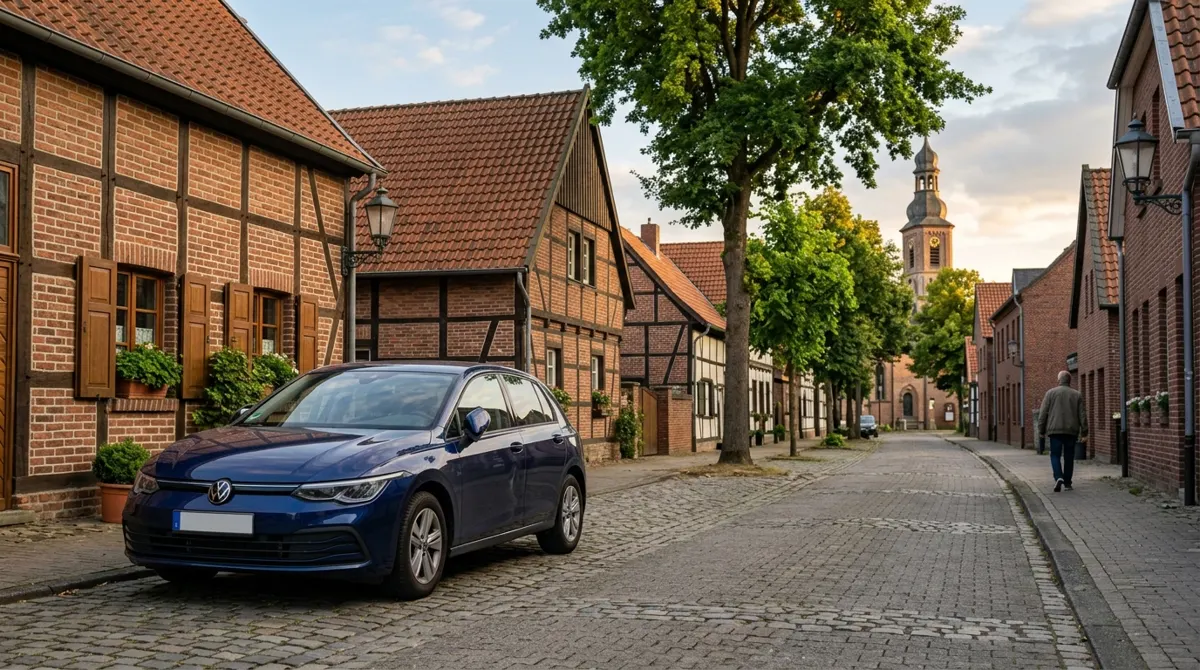 Kfz-Gutachter begutachtet Unfallschaden in Gescher
